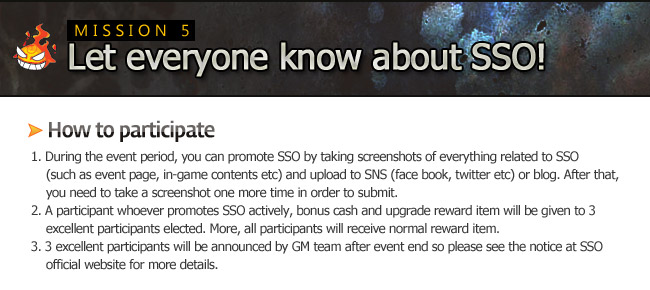 Mission 5. Let everyone know about SSO!