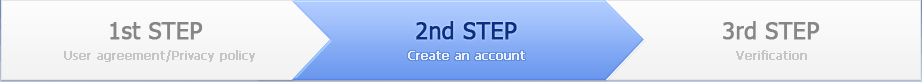 2nd Step Create an account